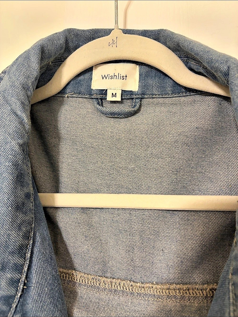 Wishlist Cropped Denim Jacket Blue Medium - Picture 3 of 8